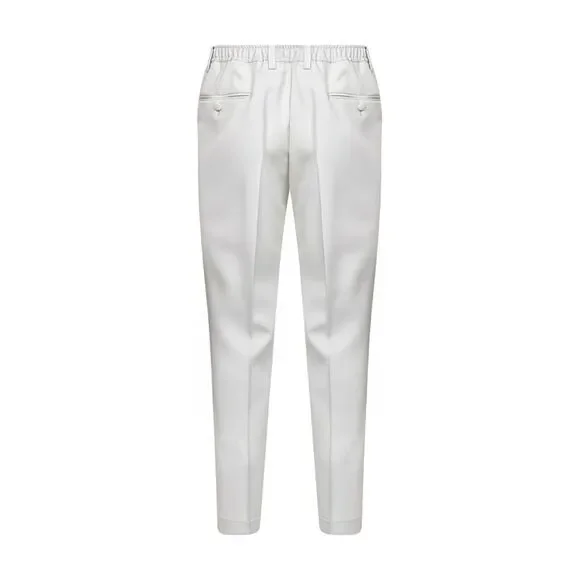 Dolce & Gabbana Men Light Beige Wool Poplin Trousers